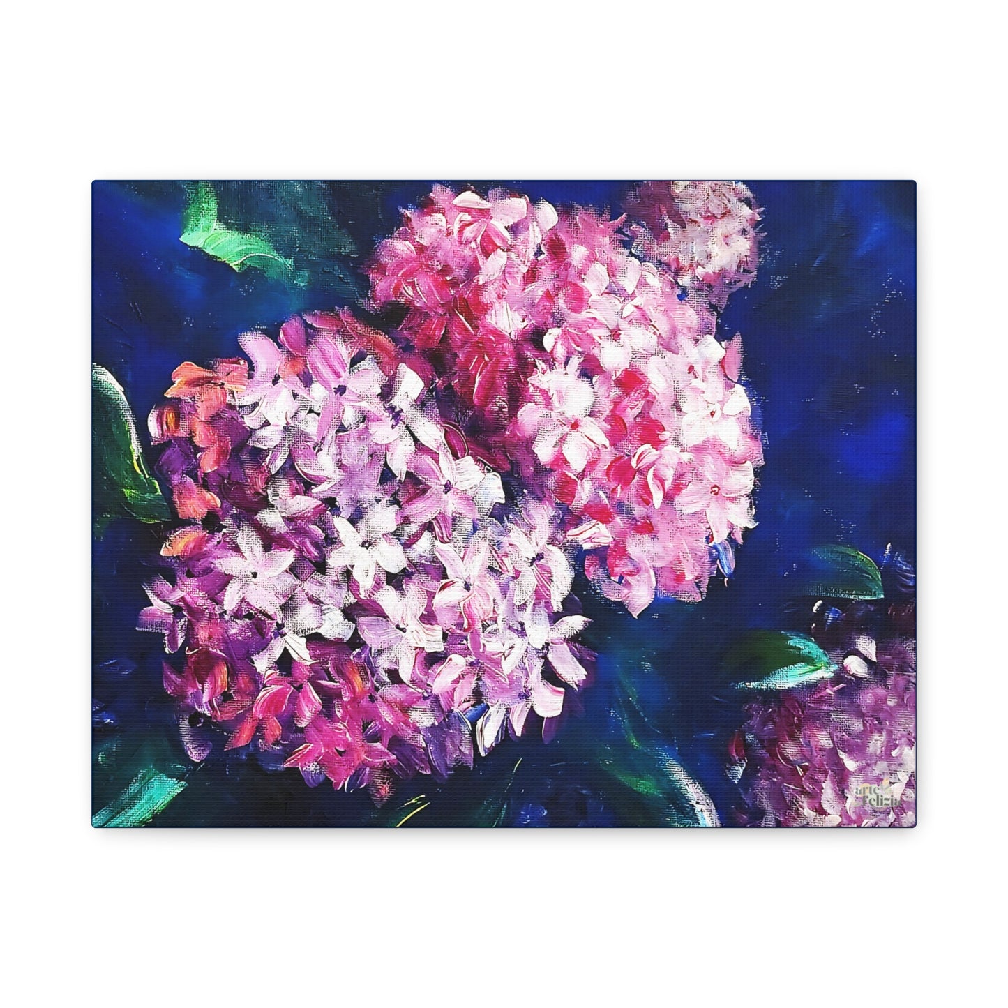 Matte Canvas, Stretched, 1.25" - Hydrangeas