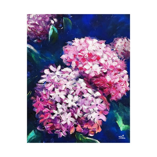 Matte Vertical Posters - Hydrangeas