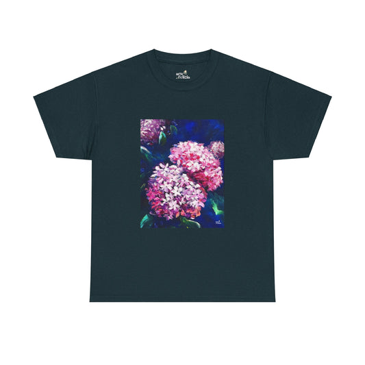 Unisex Heavy Cotton Tee - Hydrangeas