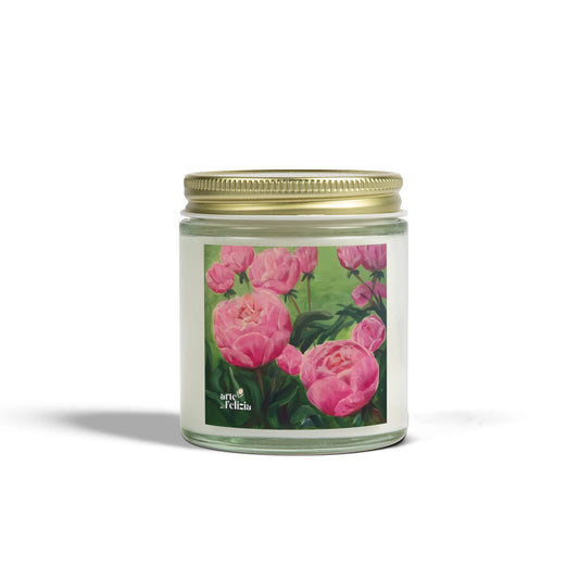 Scented Candles (4oz, 9oz) - Pink Peonies