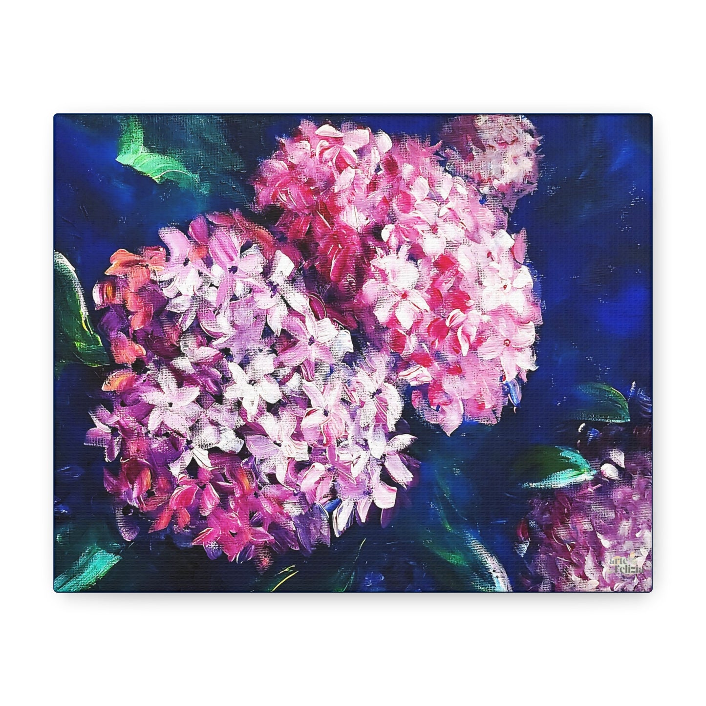 Matte Canvas, Stretched, 1.25" - Hydrangeas