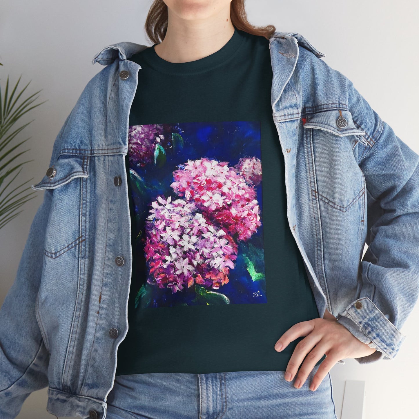 Unisex Heavy Cotton Tee - Hydrangeas